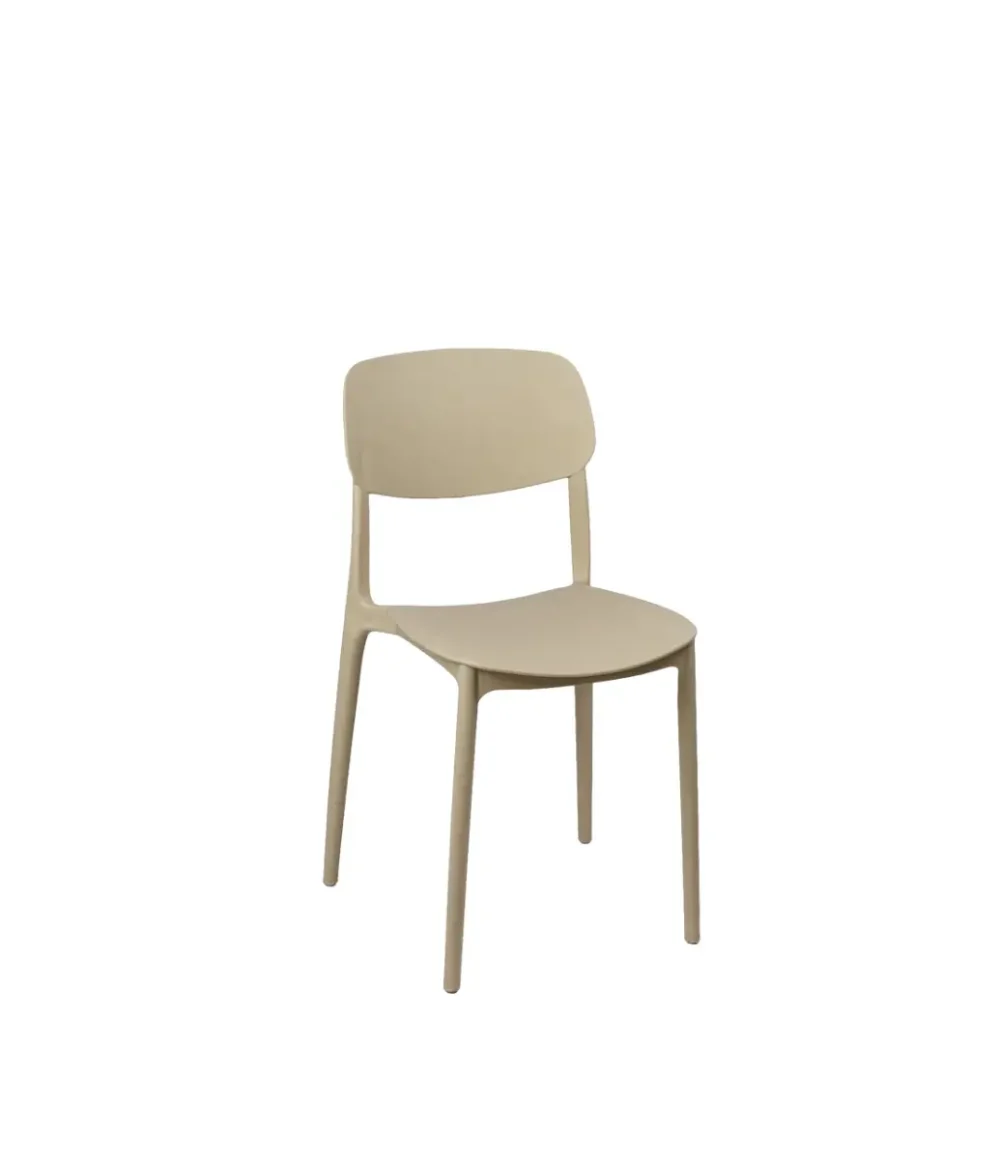 Καρέκλα στοιβαζόμενη pp σε ανθρακί-cappuccino-μέντα απόχρωση.